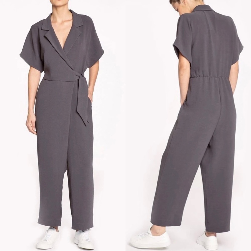 Brochu Walker Sheyla Wrap Jumpsuit XS Gray